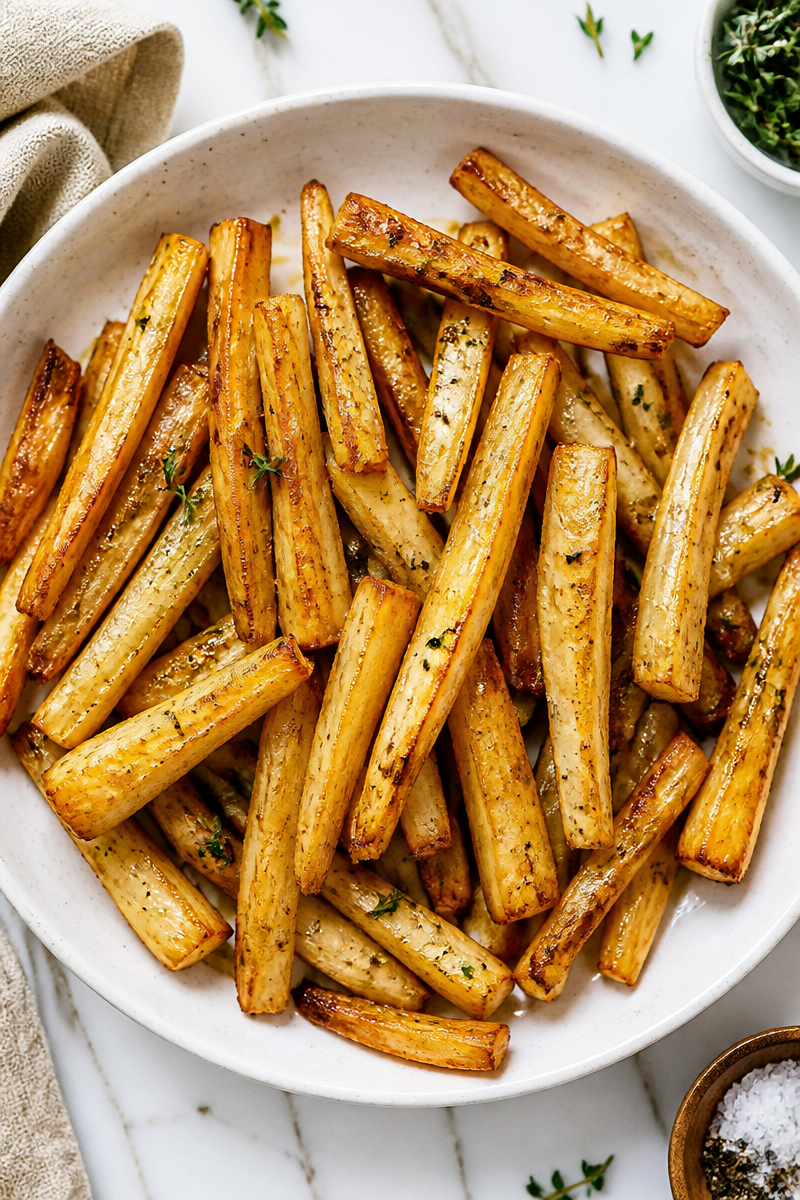 Sweet Maple Glazed Roasted Parsnip Side