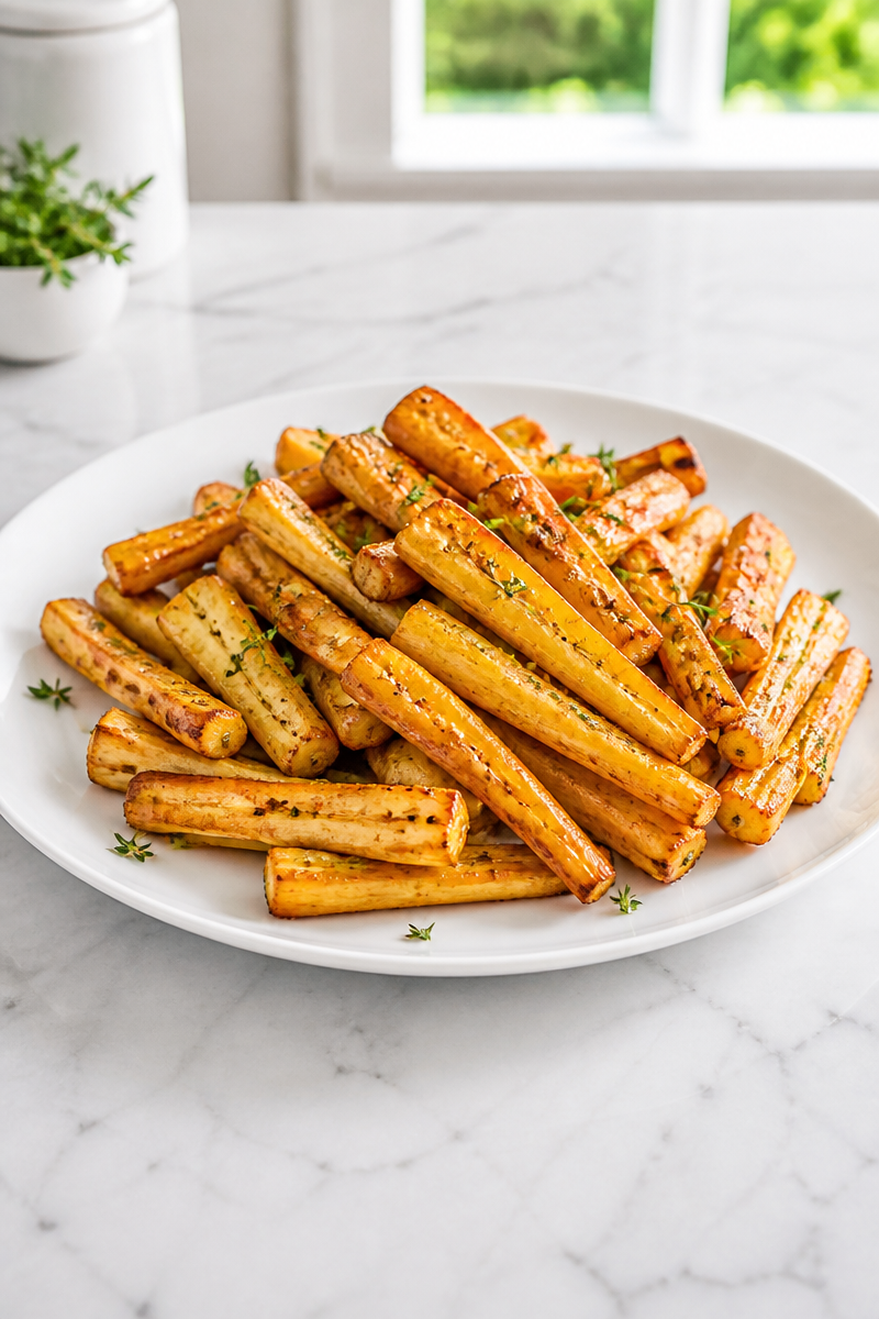 Sweet Maple Glazed Roasted Parsnip Side