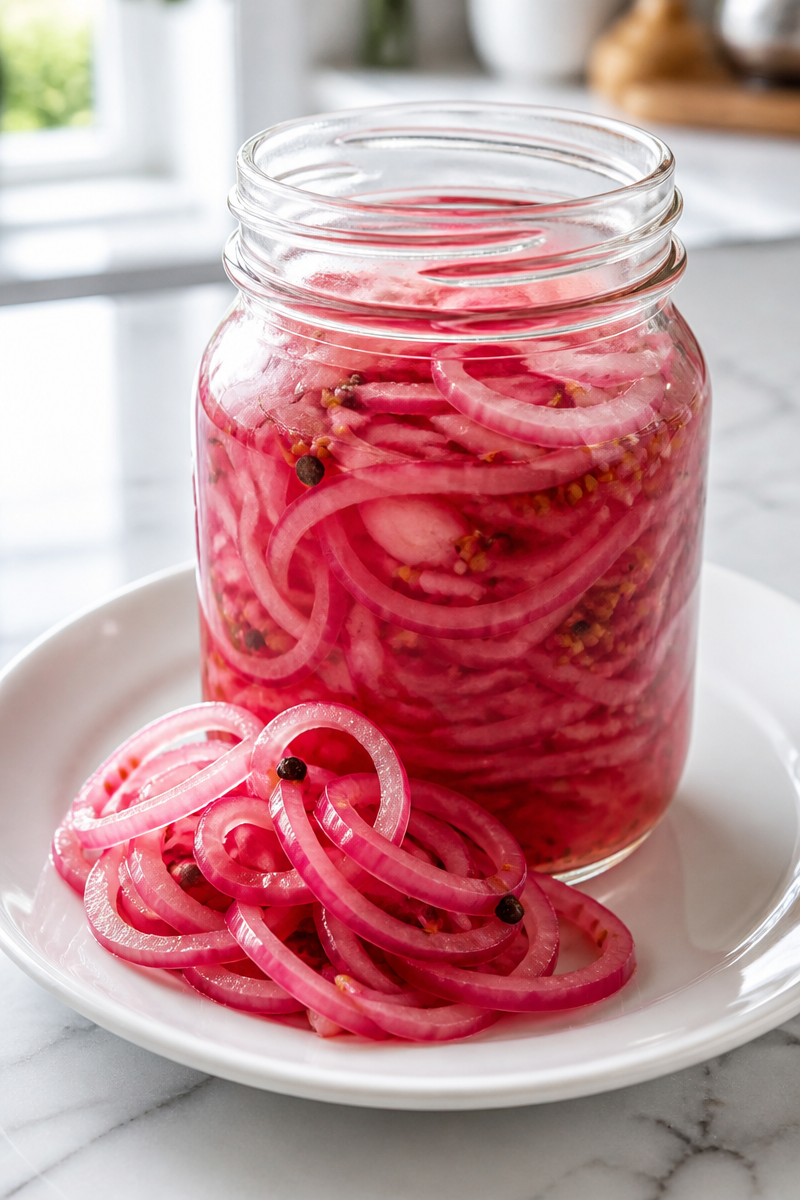 Tangy Apple Cider Vinegar Pickled Red Onion