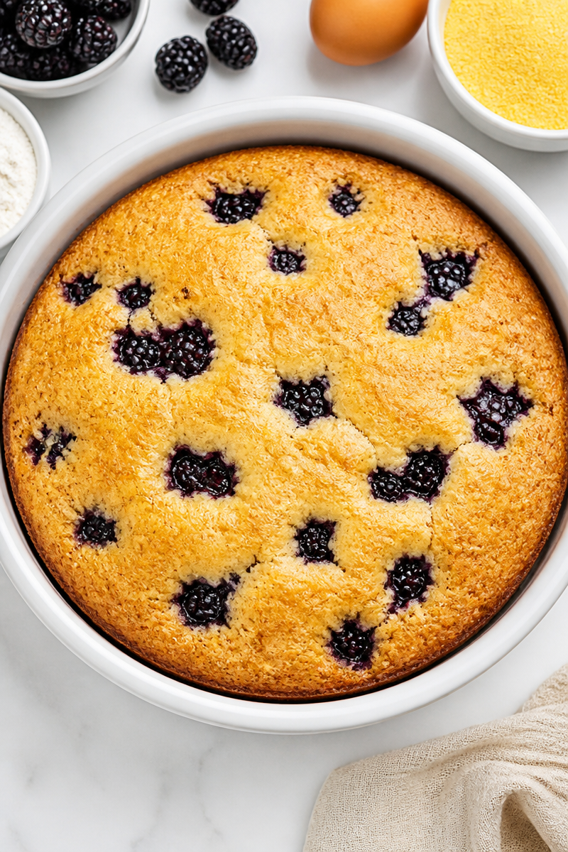 Traditional Southern Blackberry Cornmeal Cake Traditional Southern Blackberry Cornmeal Cake