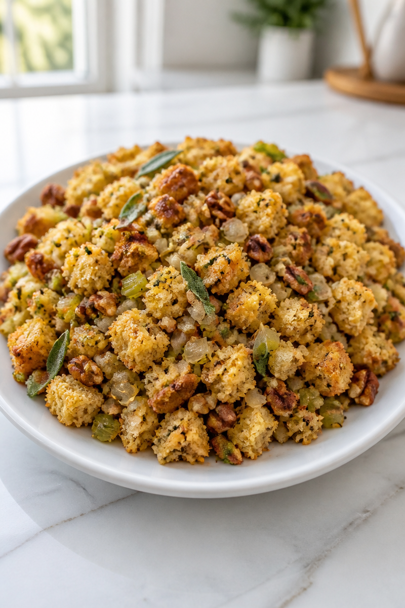 Traditional Southern Cornbread Stuffing with Pecans Traditional Southern Cornbread Stuffing with Pecans