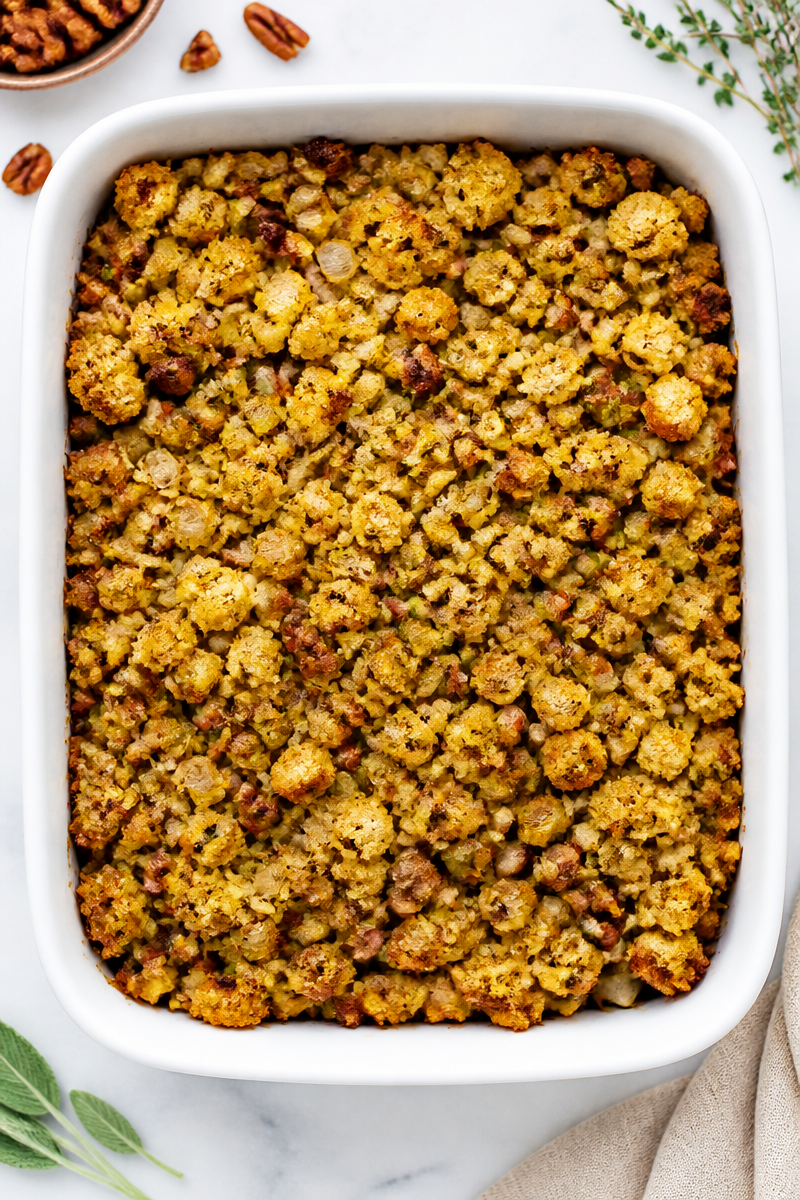 Traditional Southern Cornbread Stuffing with Pecans Traditional Southern Cornbread Stuffing with Pecans