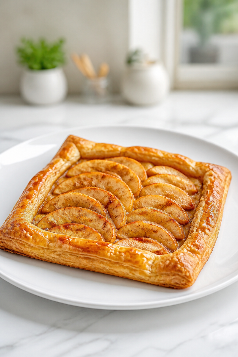 Warm Baked Cinnamon Apple Slice