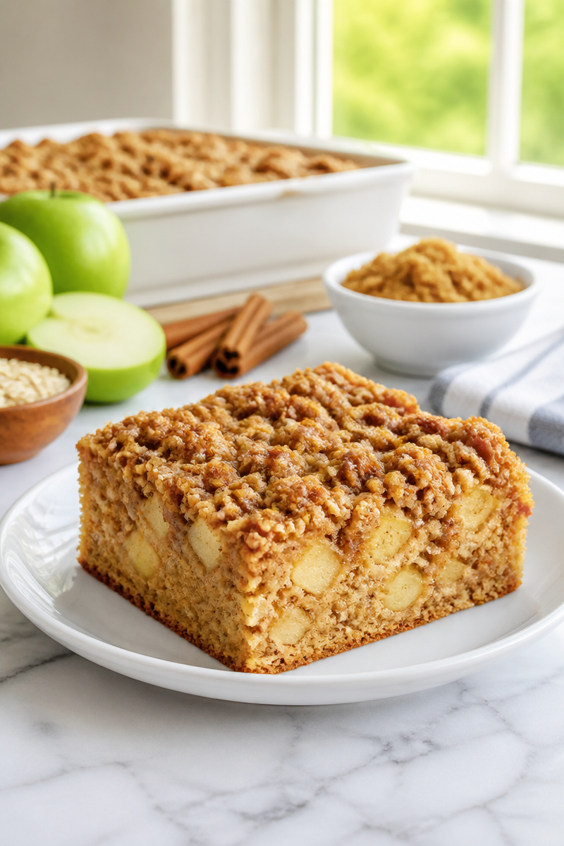 Warm Spiced Apple Crumb Cake Dessert