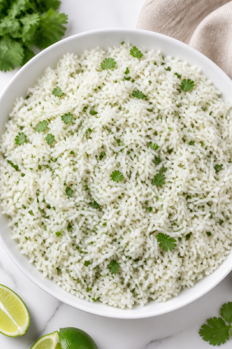 Zesty Cilantro Lime Rice Side Dish