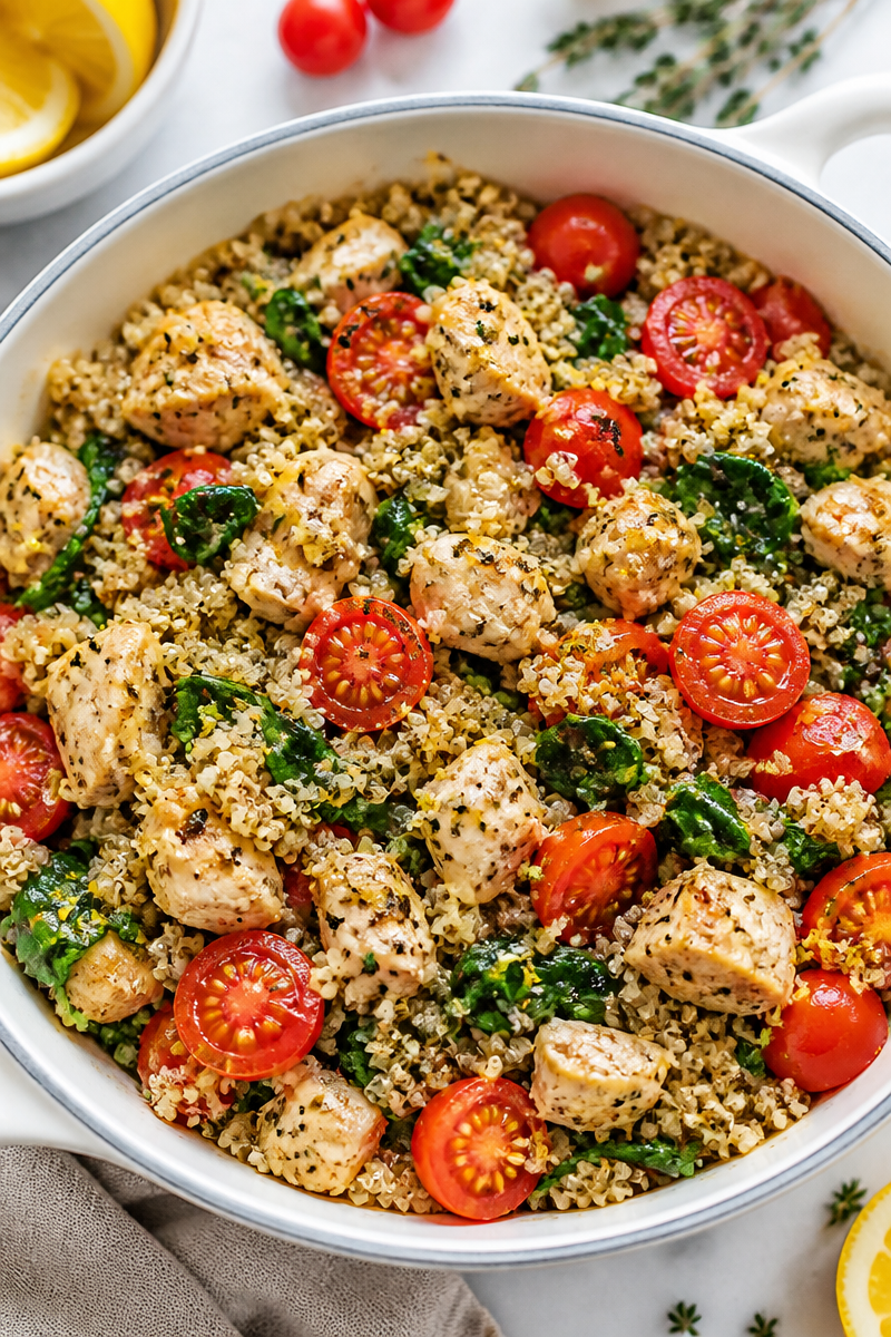 Zesty Lemon Herb Quinoa And Chicken One Pot Meal Zesty Lemon Herb Quinoa And Chicken One Pot Meal