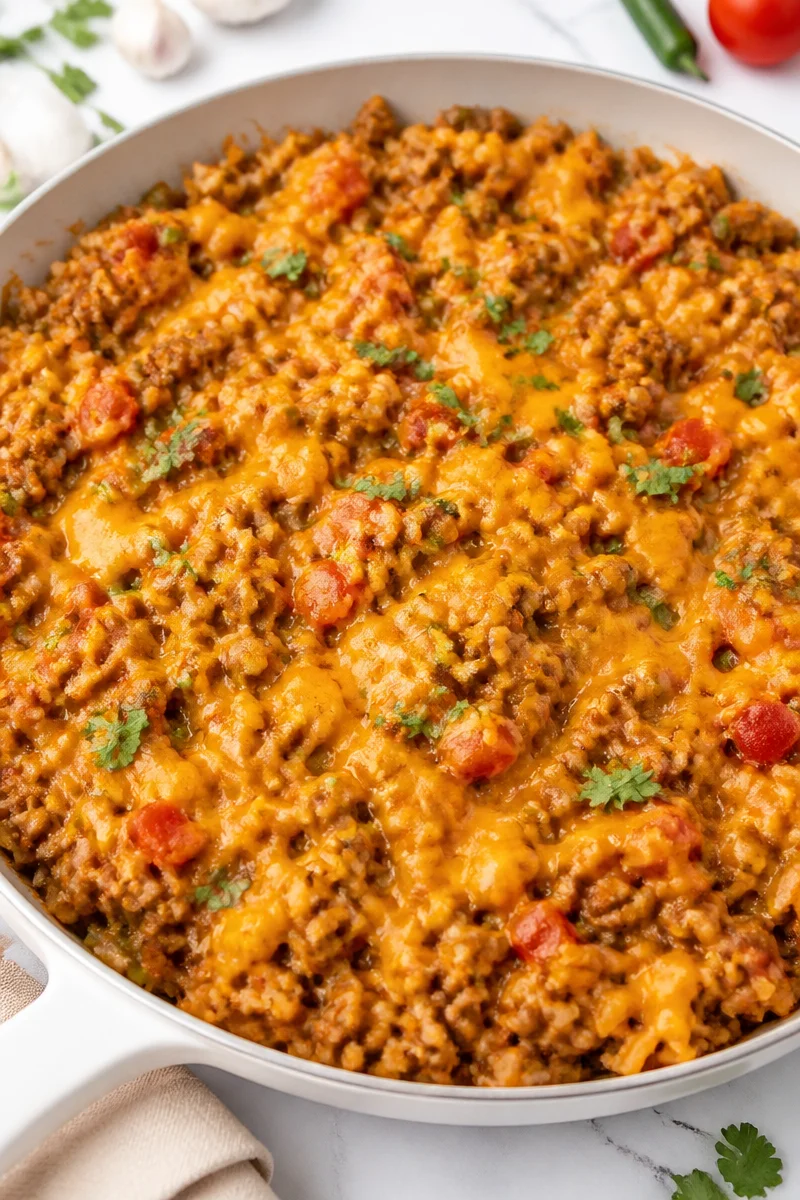Cheesy Beef And Rice Skillet Ground Hamburger Recipe cheesy beef and rice skillet ground hamburger reci 2026 07 07 031906 2