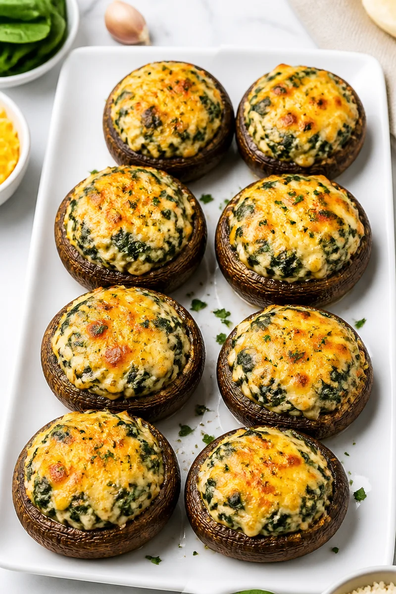 cheesy spinach dip stuffed mushroom party food 2026 07 05 033521 2