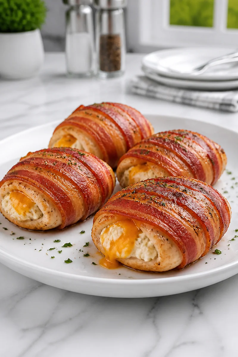 Cheesy Turkey Bacon Wrapped Stuffed Chicken Keto Dinner Recipe cheesy turkey bacon wrapped stuffed chicken keto d 2026 07 08 041022