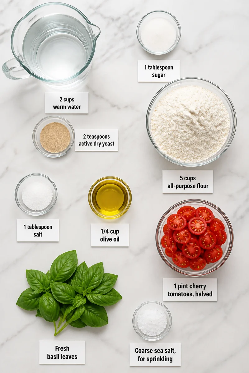 Cherry Tomato And Fresh Basil Foccacia Bread Recipe cherry tomato and fresh basil foccacia bread recip 2026 07 13 193616