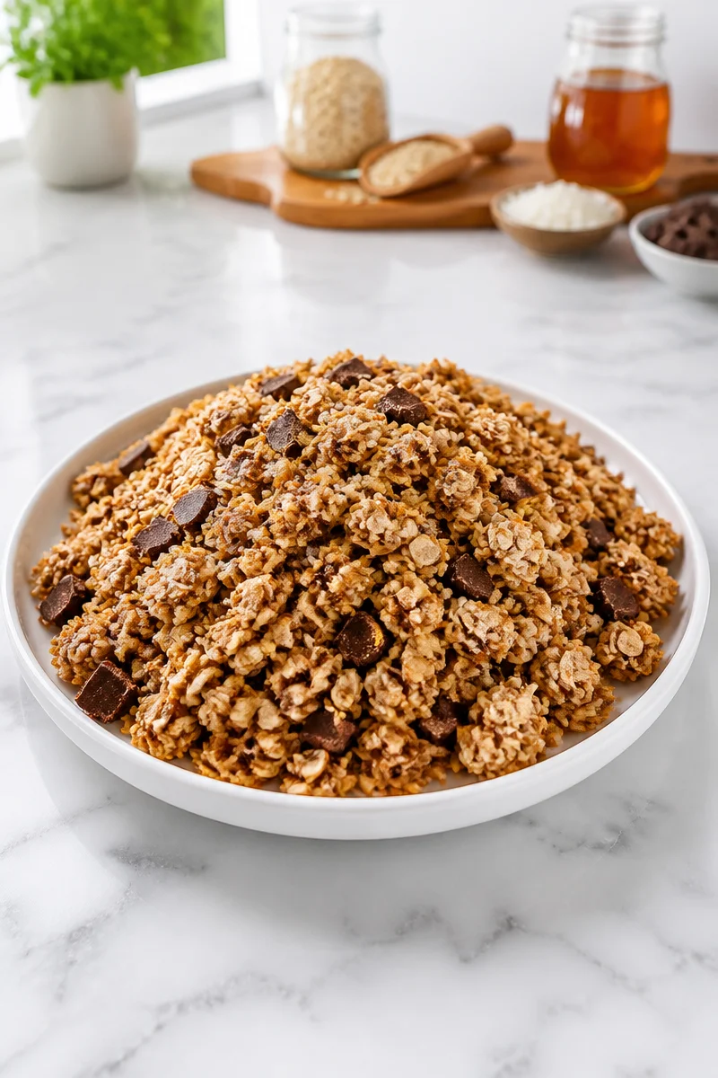 Chewy Coconut And Dark Chocolate Chunk Granola chewy coconut and dark chocolate chunk granola 2026 07 07 032458