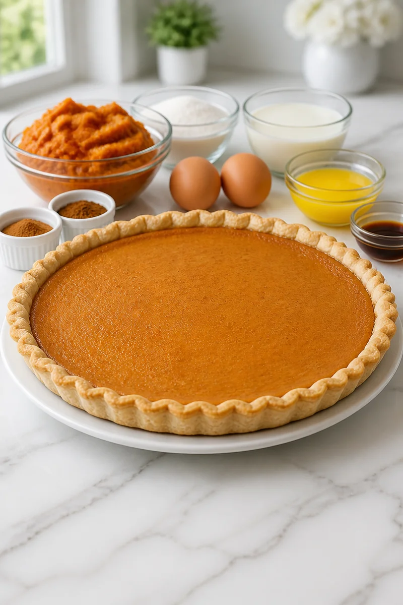Slice of classic Southern spiced sweet potato pie topped with whipped cream