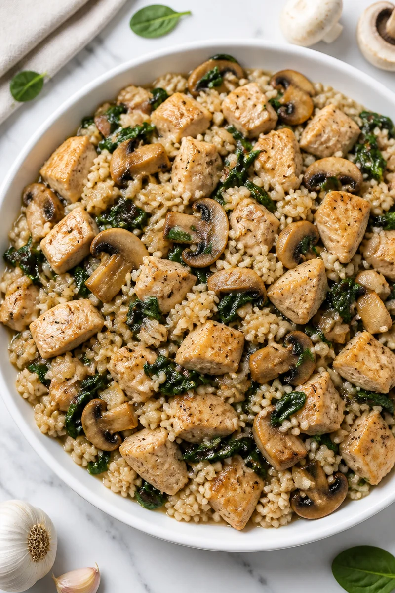 Cozy Mushroom And Spinach Chicken And Rice Recipe cozy mushroom and spinach chicken and rice recipe 2026 07 04 050025 2