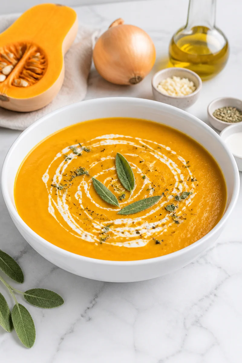 Cozy Roasted Butternut Squash And Sage Soup Recipe cozy roasted butternut squash and sage soup recipe 2026 07 07 024027