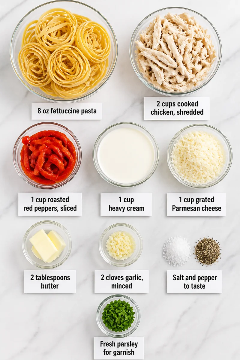 Creamy Alfredo And Roasted Red Pepper Chicken Pasta Recipe creamy alfredo and roasted red pepper chicken past 2026 07 07 032338 3