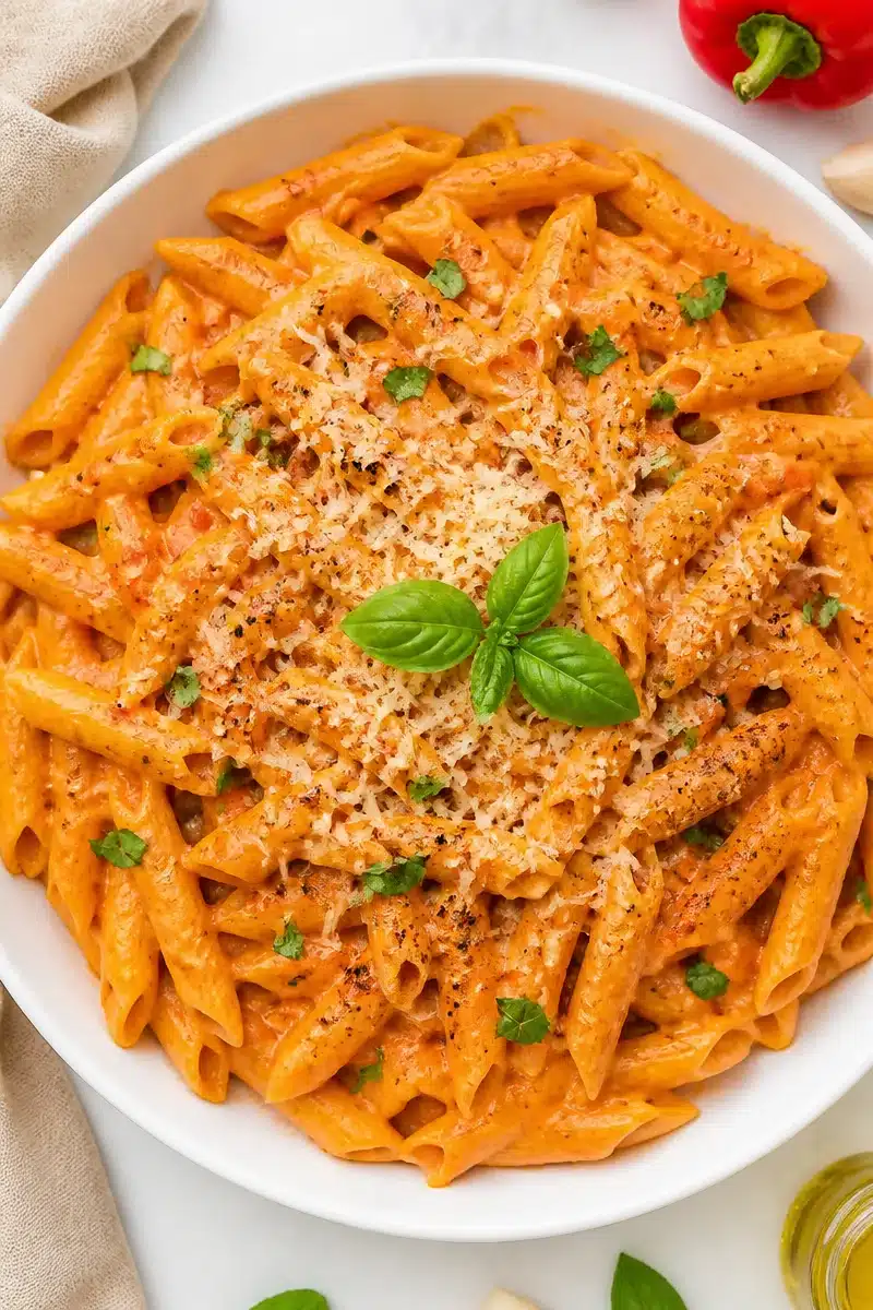 Creamy Roasted Red Pepper Pasta Vegetarian Recipes creamy roasted red pepper pasta vegetarian recipes 2026 07 02 034707 2