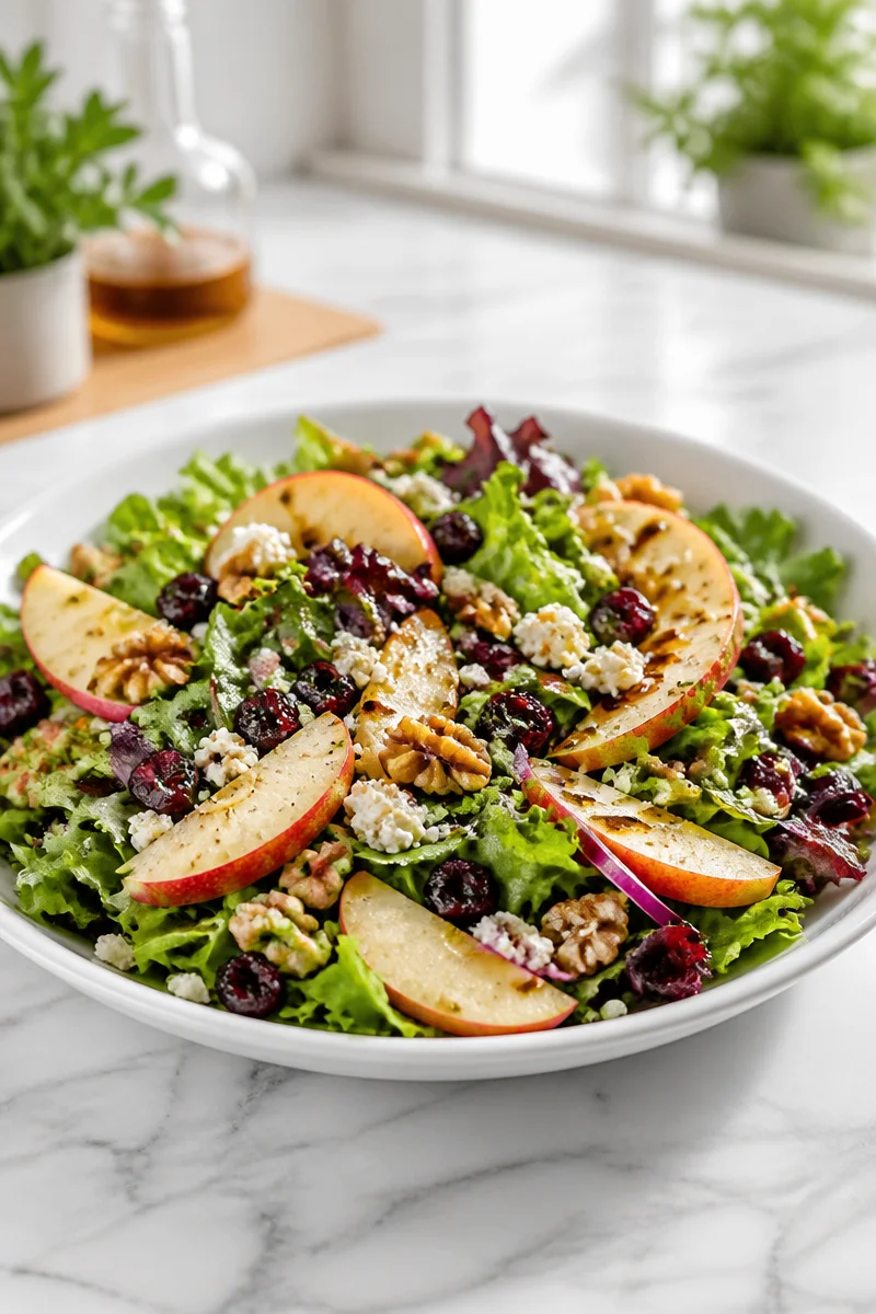 Crisp Apple and Walnut Fall Harvest Salad featuring seasonal ingredients