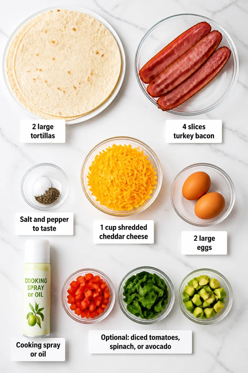 Easy Turkey Bacon Cheddar Breakfast Wrap easy turkey bacon cheddar breakfast wrap 2026 07 26 051214