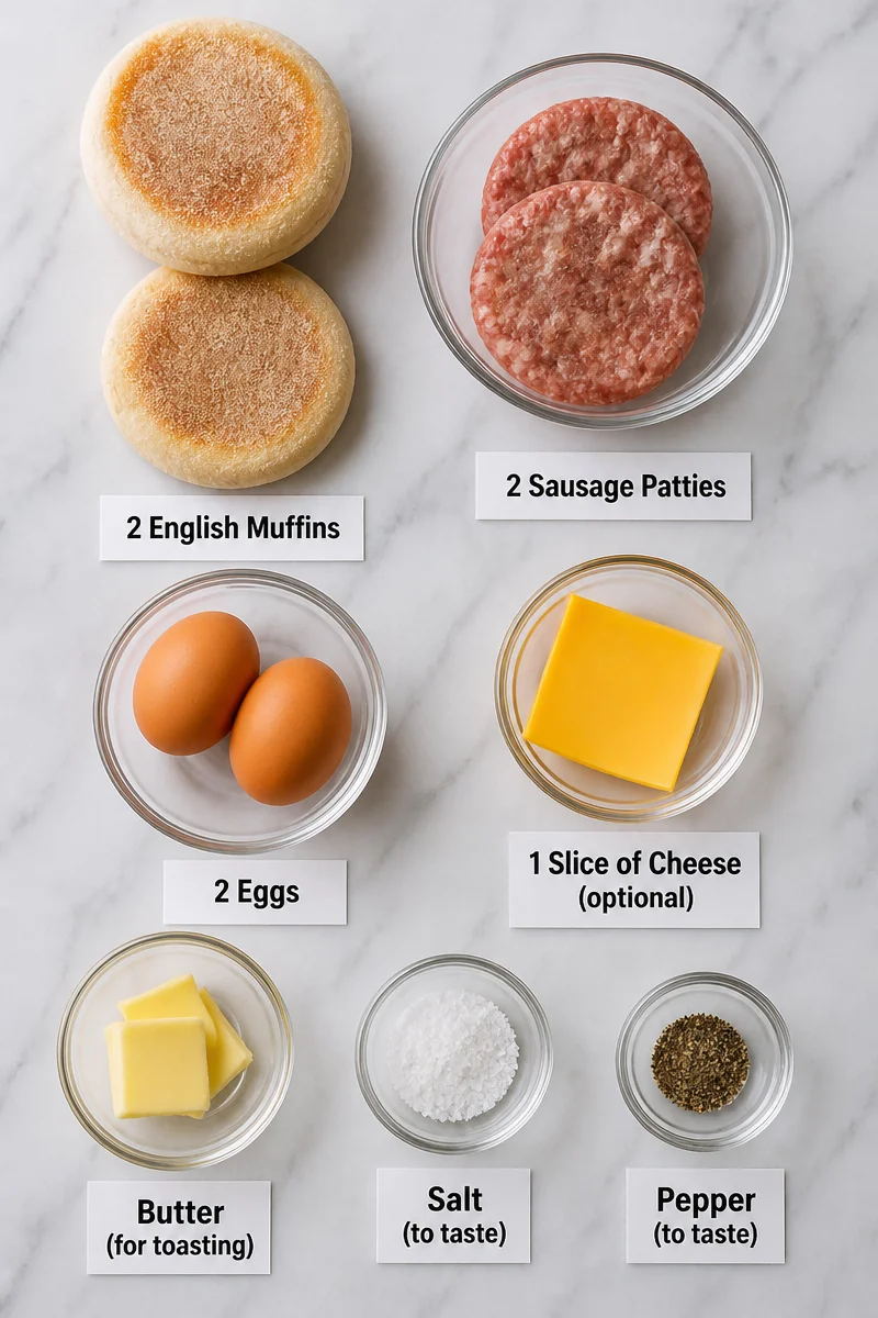 english muffin breakfast sandwich with sausage 2026 07 19 053521
