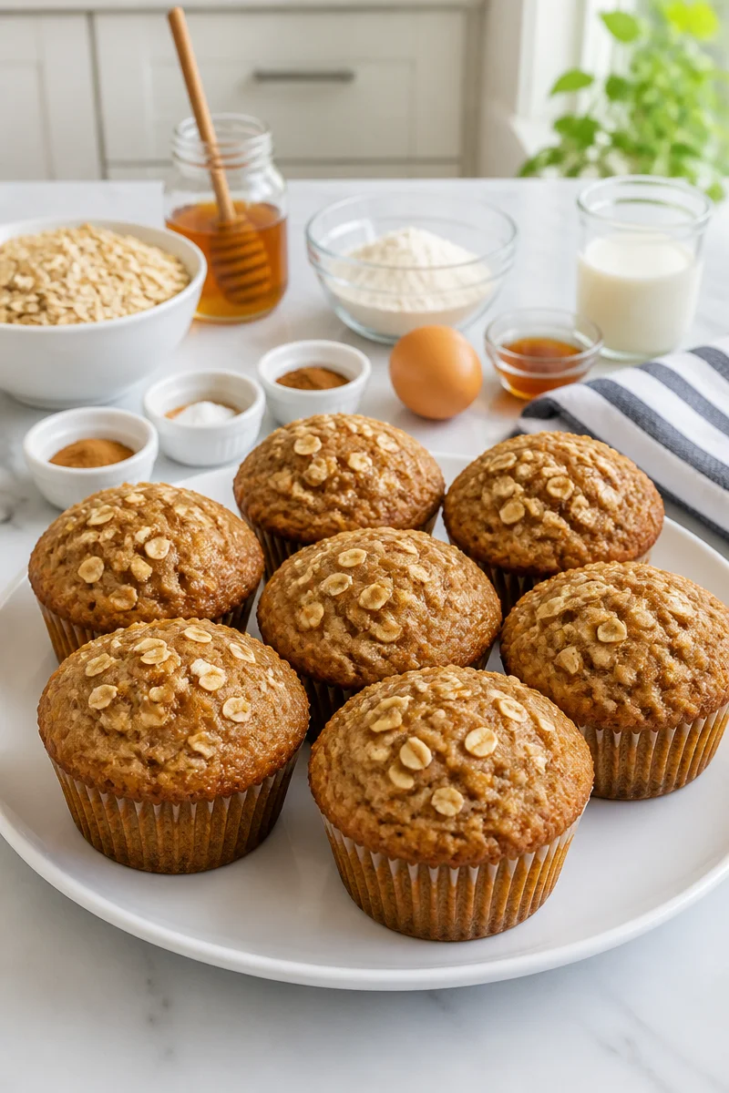 Fluffy Spiced Oatmeal And Honey Muffins fluffy spiced oatmeal and honey muffins 2026 07 04 045911