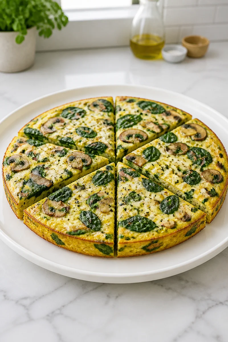 Fluffy Spinach And Mushroom Frittata Healthy Breakfast Recipe fluffy spinach and mushroom frittata healthy break 2026 07 07 025103