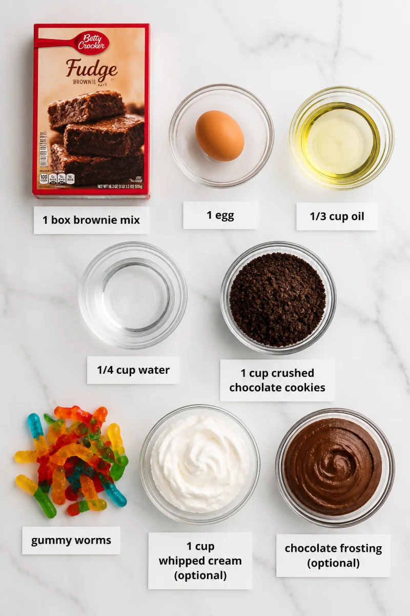 Graveyard Dirt And Worm Chocolate Halloween Brownie graveyard dirt and worm chocolate halloween browni 2026 07 11 153159