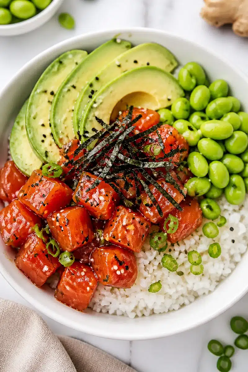 hawaiian style sesame ginger salmon poke bowl 2026 07 02 034734 2