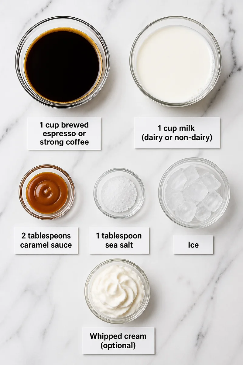 Iced Salted Caramel Macchiato Coffee Drink iced salted caramel macchiato coffee drink 2026 07 16 025720