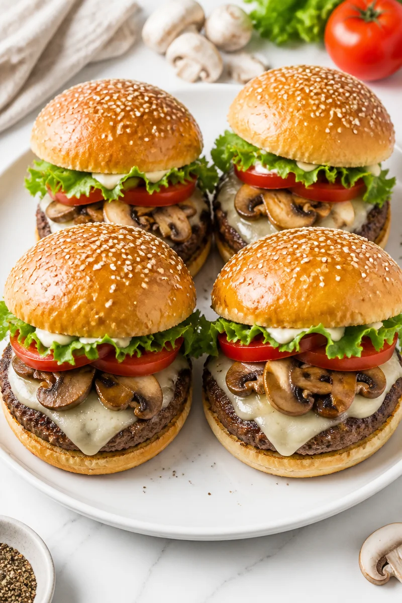 Juicy Mushroom And Swiss Cheese Hamburger Recipe juicy mushroom and swiss cheese hamburger recipe 2026 07 07 024712 2