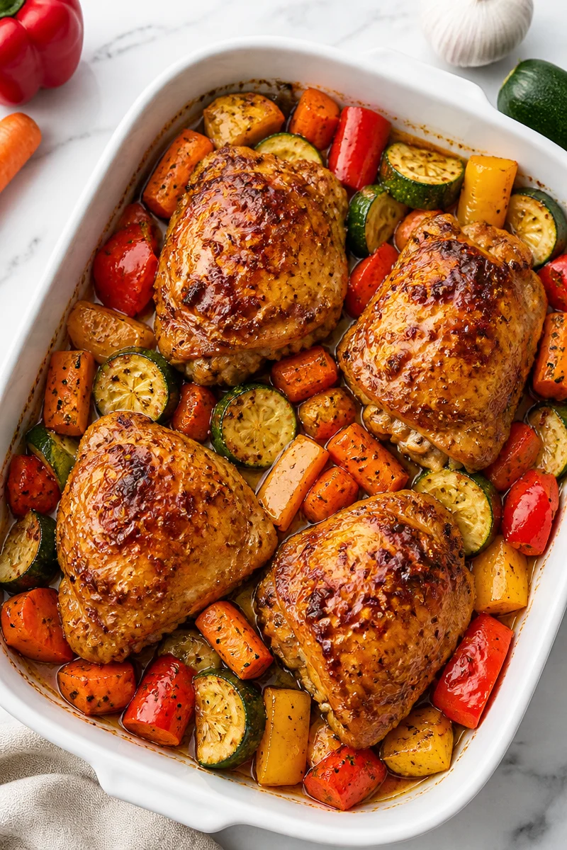 One Pan Roasted Veggie And Honey Mustard Chicken one pan roasted veggie and honey mustard chicken 2026 07 04 051548 2