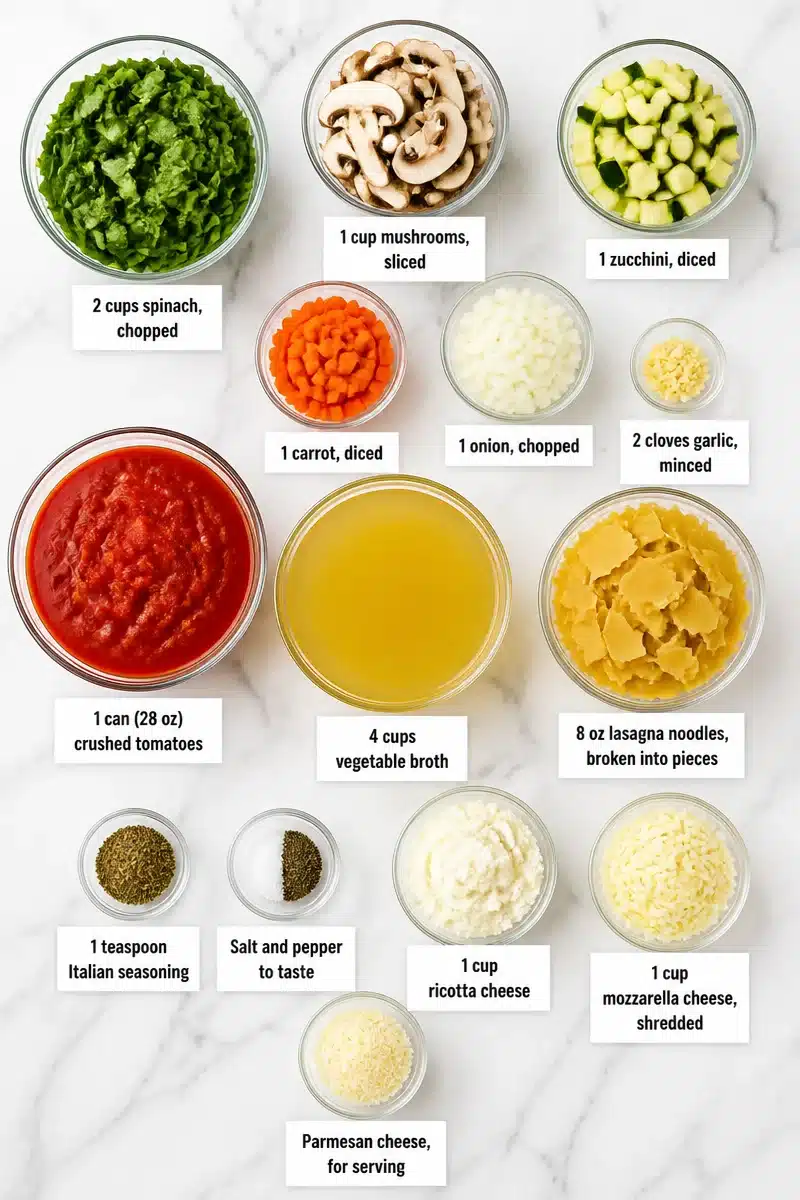 One Pot Veggie And Spinach Lasagna Soup one pot veggie and spinach lasagna soup 2026 07 02 034701 3
