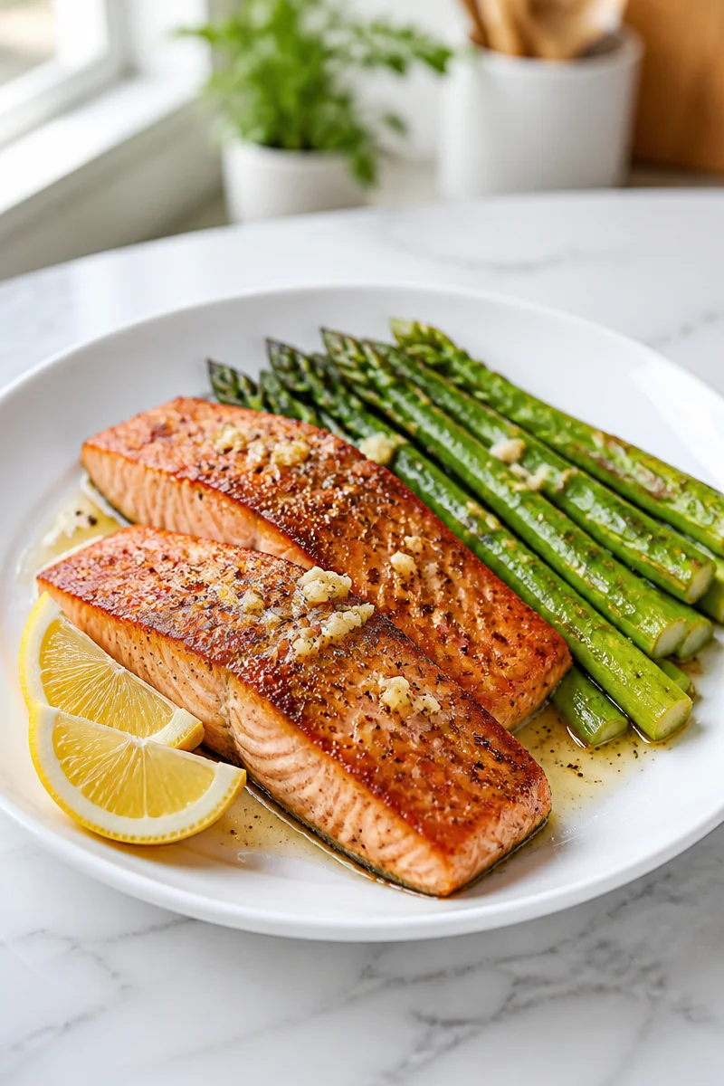 pan seared garlic butter asparagus salmon recipe 2026 07 07 024650