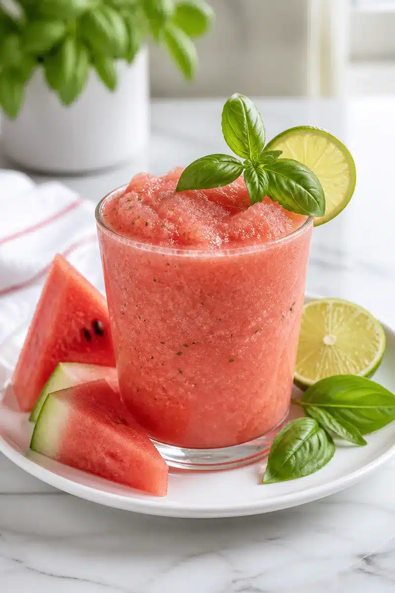 Refreshing Basil And Lime Watermelon Slushie refreshing basil and lime watermelon slushie 2026 07 02 034632