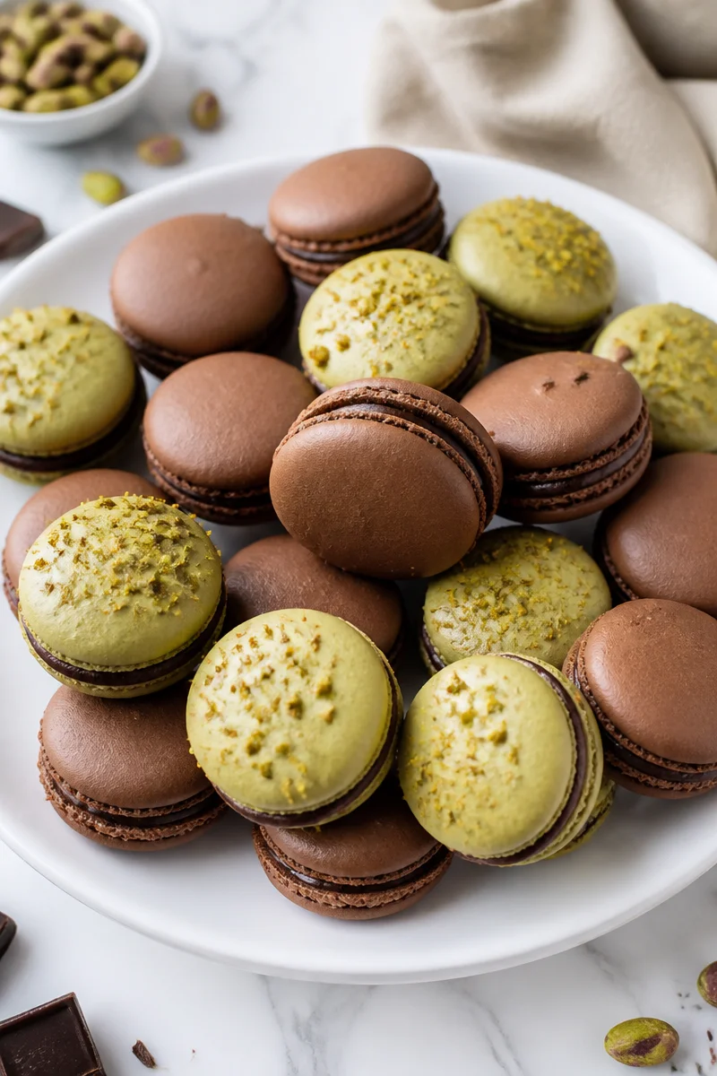 Rich Dark Chocolate Pistachio French Macaron rich dark chocolate pistachio french macaron 2026 07 08 040834 2