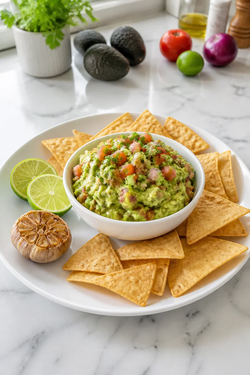 Roasted Garlic And Lime Guacamole Recipe roasted garlic and lime guacamole recipe 2026 07 04 051755