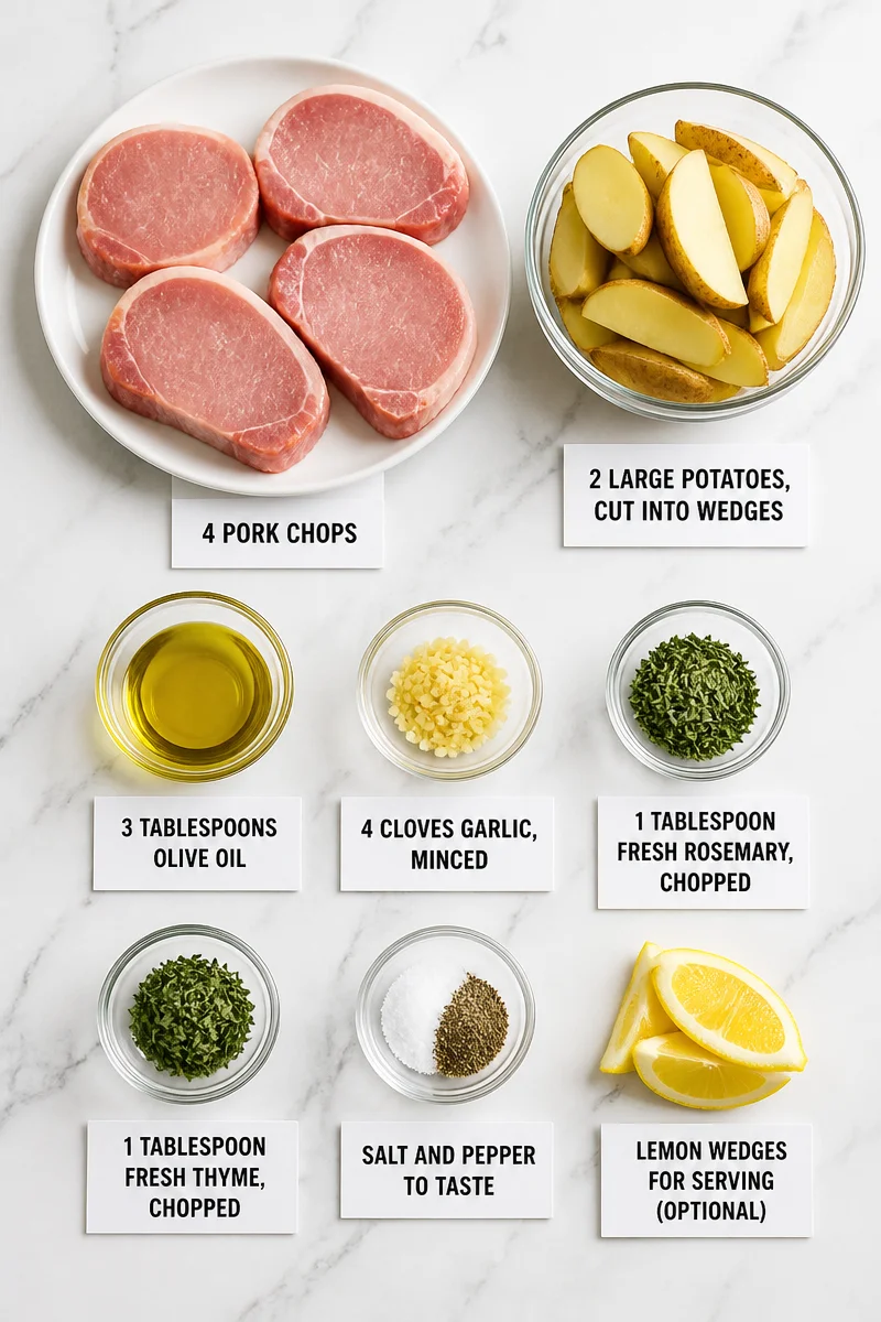 Sheet Pan Garlic Herb Pork Chop and Potato Wedge sheet pan garlic herb pork chop and potato wedge 2026 07 26 052459