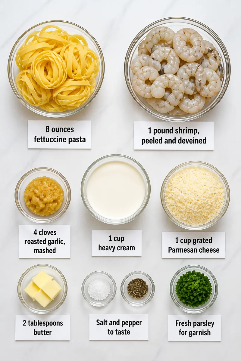 Shrimp Fettuccine Alfredo with Roasted Garlic shrimp fettuccine alfredo with roasted garlic 2026 07 22 031256