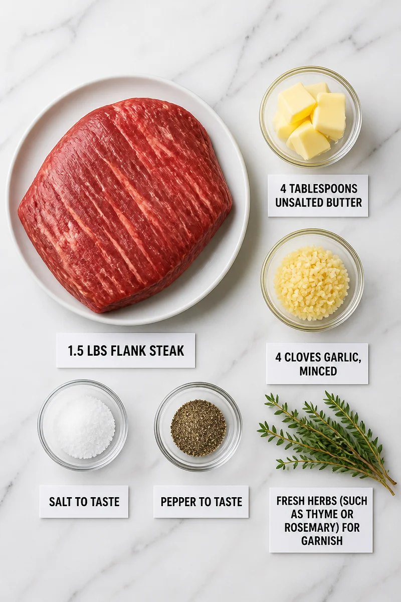 Skillet Seared Garlic Butter Flank Steak Recipe skillet seared garlic butter flank steak recipe 2026 07 17 164758
