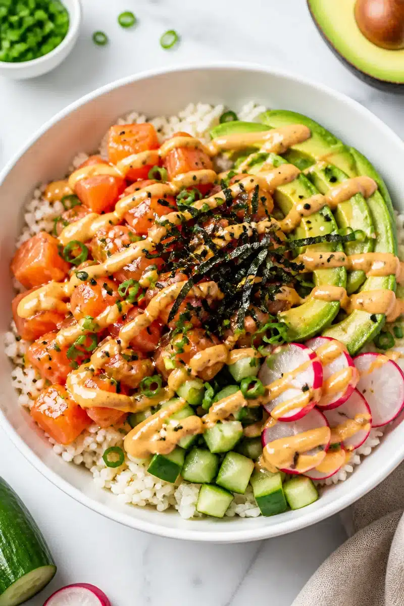 spicy mayo avocado salmon poke bowl 2026 07 02 040301 2