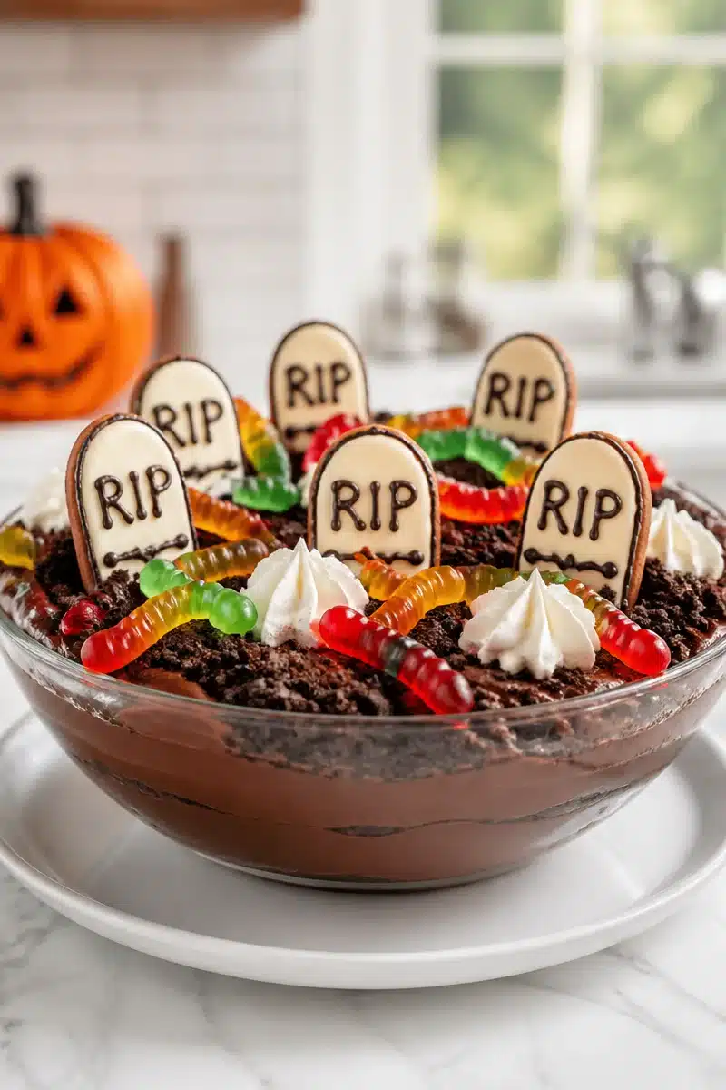 spooky graveyard chocolate pudding halloween food 2026 07 02 034822