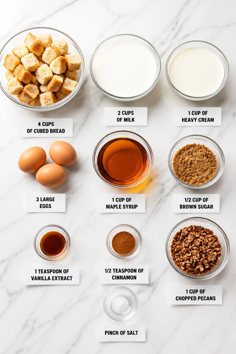 Warm Maple And Pecan Bread Pudding Dessert warm maple and pecan bread pudding dessert 2026 07 15 024102