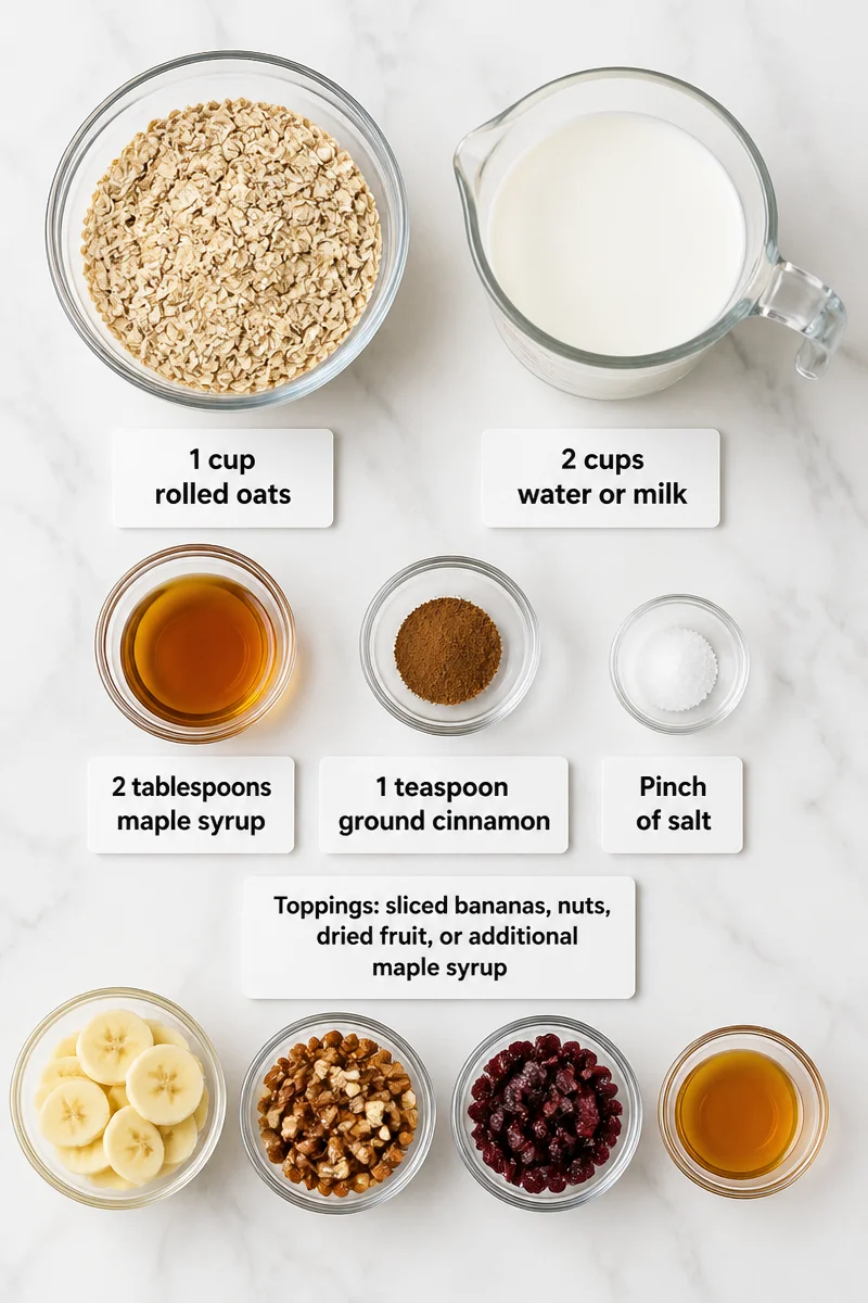 Warm Maple Cinnamon Oatmeal Bowl Breakfast Recipe warm maple cinnamon oatmeal bowl breakfast recipe 2026 07 07 025156 3