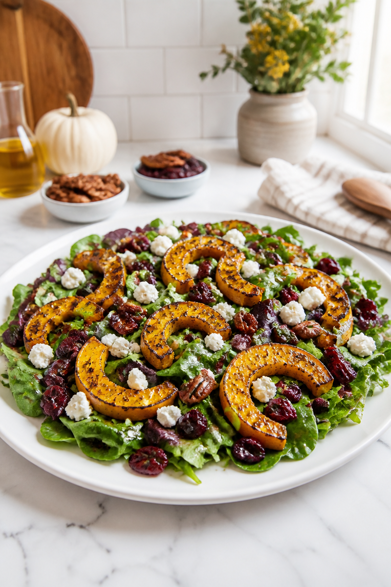 Air Fryer Acorn Squash Salad Air Fryer Acorn Squash Salad