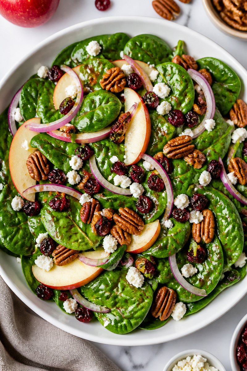 Apple Pecan Spinach Harvest Salad