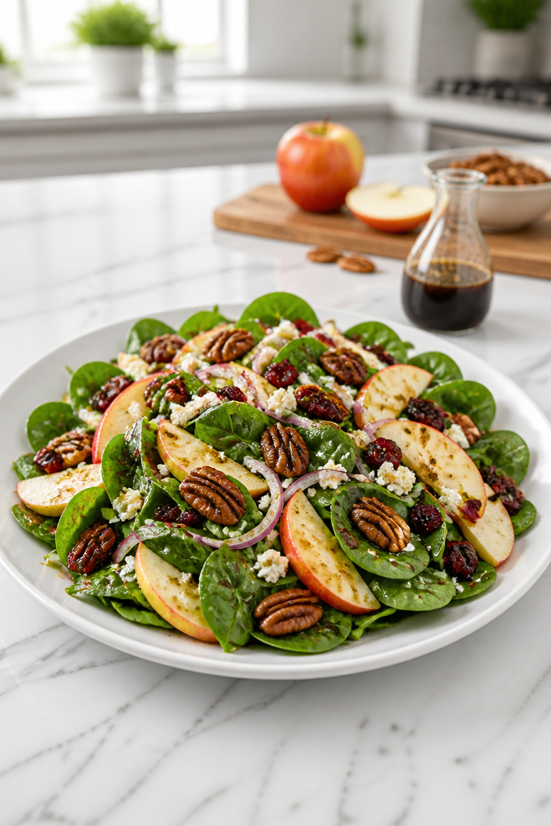 Apple Pecan Spinach Harvest Salad