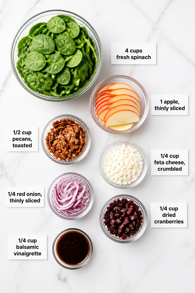 Apple Pecan Spinach Harvest Salad