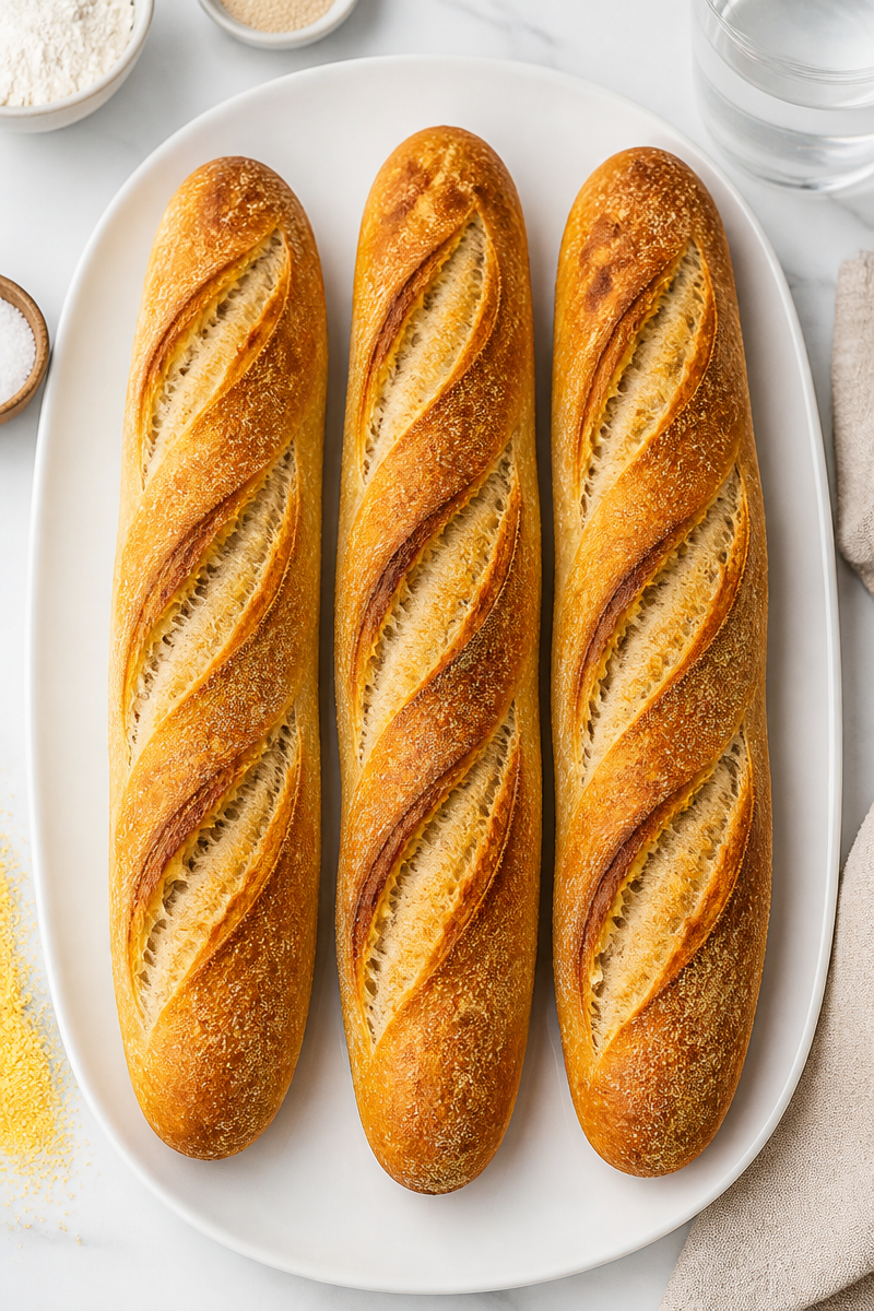 Artisan Crusty Baguette Homemade French Artisan Crusty Baguette Homemade French
