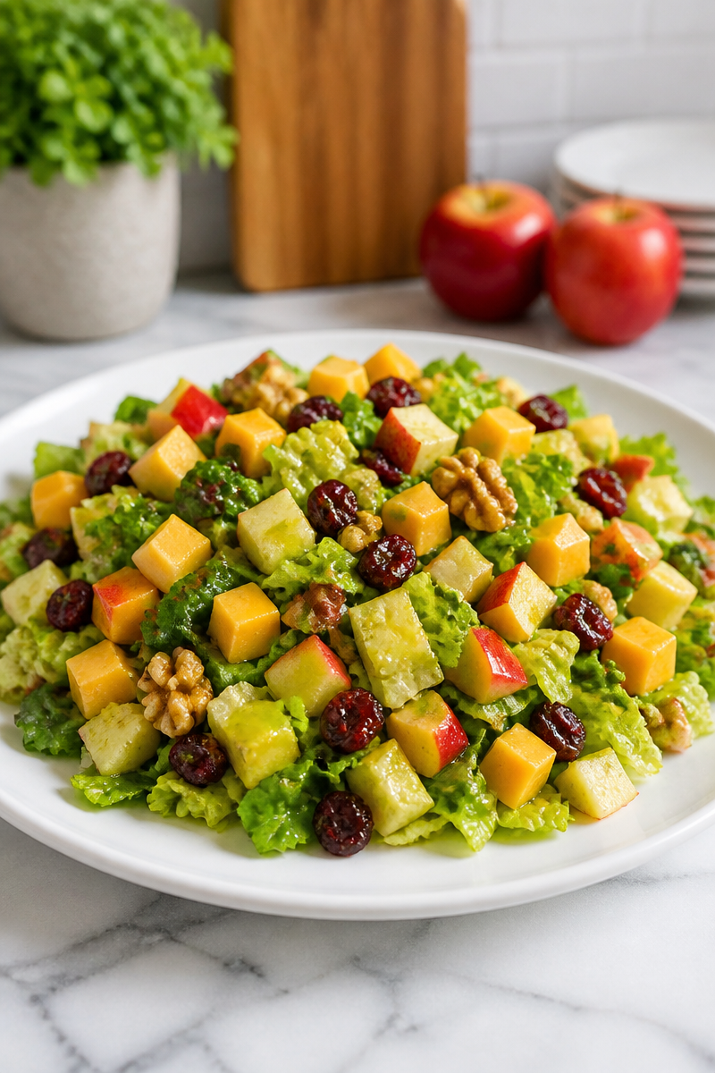 Autumn Chopped Salad Apple Cheddar Walnut Autumn Chopped Salad Apple Cheddar Walnut