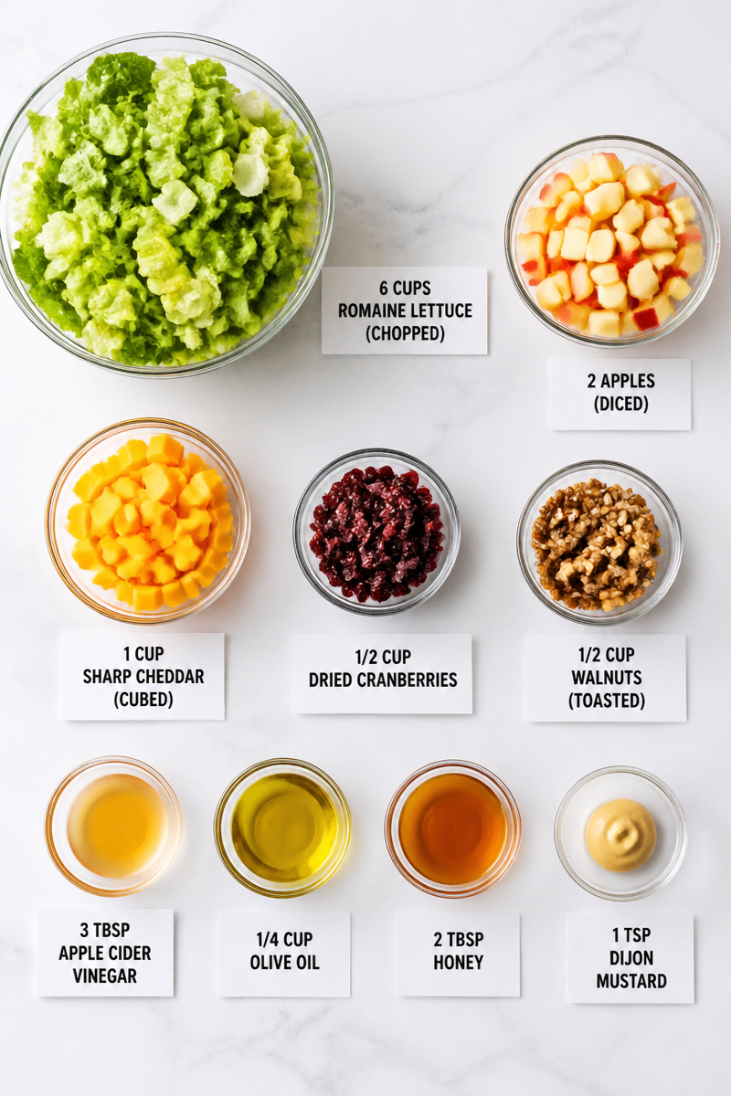 Autumn Chopped Salad Apple Cheddar Walnut Autumn Chopped Salad Apple Cheddar Walnut