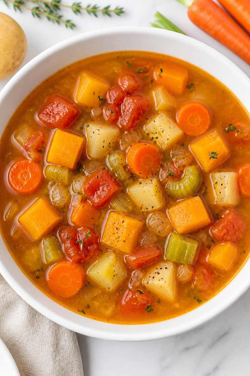 Autumn Harvest Vegetable Soup Bowl Autumn Harvest Vegetable Soup Bowl